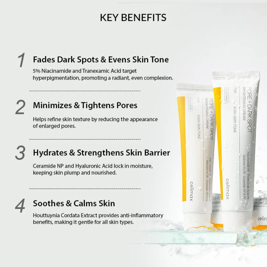 Celimax Whitening Cream - Reduce Dark Spots & Pigmentation | Minimize Open Pores