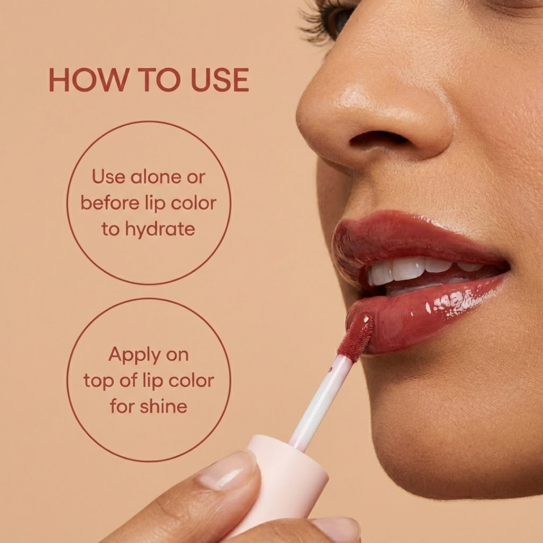 Rare Beauty Soft Pinch Tinted Lip Oil – Pack of 2 | Moisture-Rich, Plumping & Lightweight Lip Gloss in Woodish Red & Brownish Nude