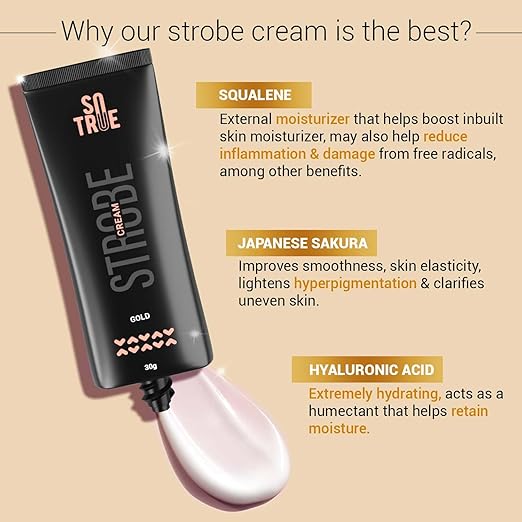 So True Strobe Cream (Primer, Highlighter, Moisturizer with Instant Natural Glow)