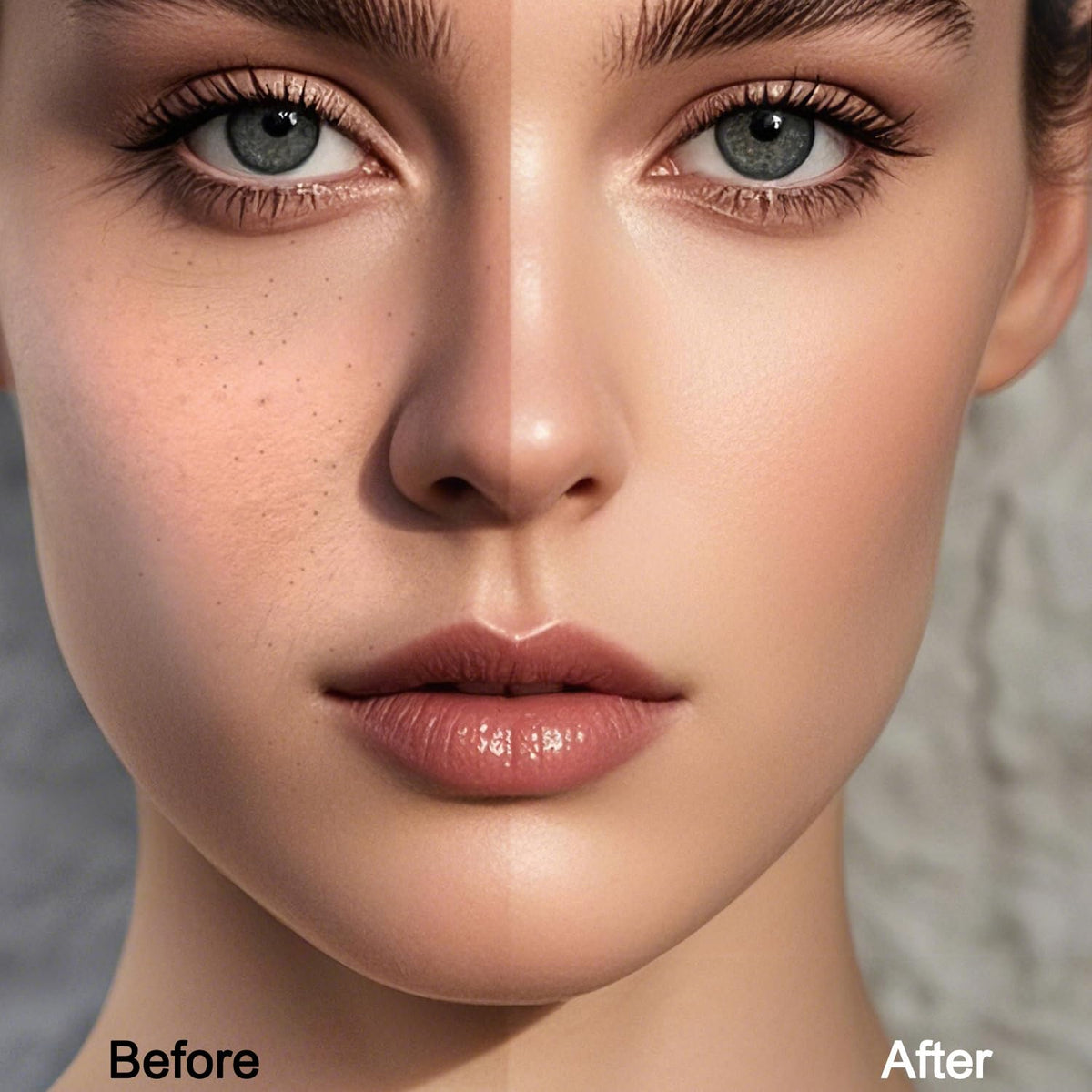 Makeup Revolution Skin Silk Duo: Luminous Serum Foundation & Under Eye Brightener Concealer & Beauty Blender