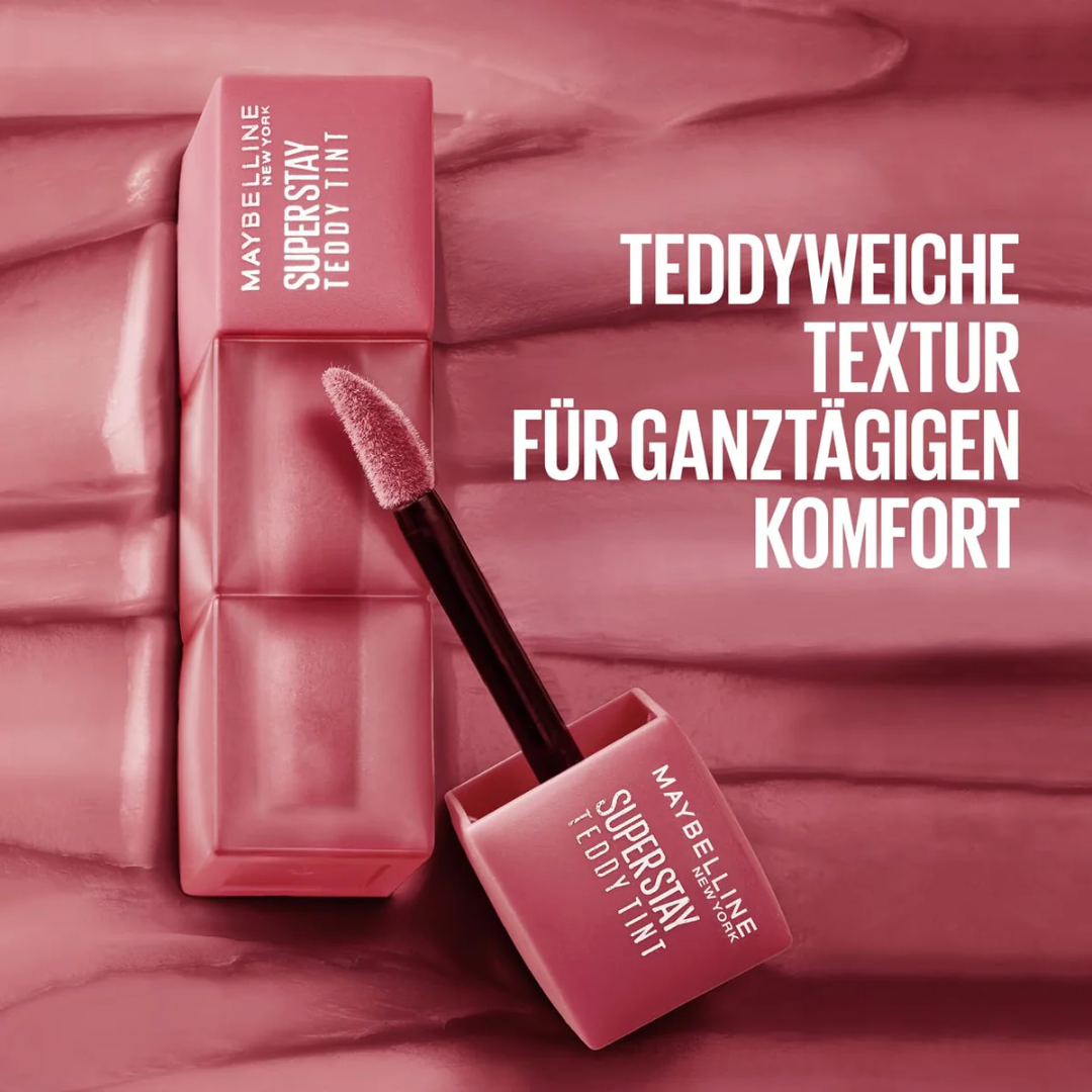 Maybelline Super Stay Teddy Lip Tint - Super long-lasting, waterproof & lightweight (Pack of 3)